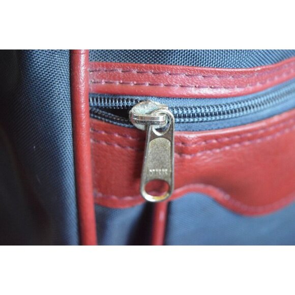 Vintage Samsonite Navy Red Crossbody Messenger Bag With Adjustable Strap Zippere - Picture 6 of 16